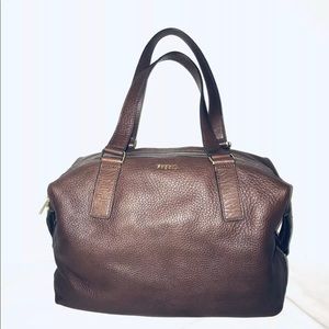 FOSSIL Preston Lrg Espresso Pebble Leather Satchel